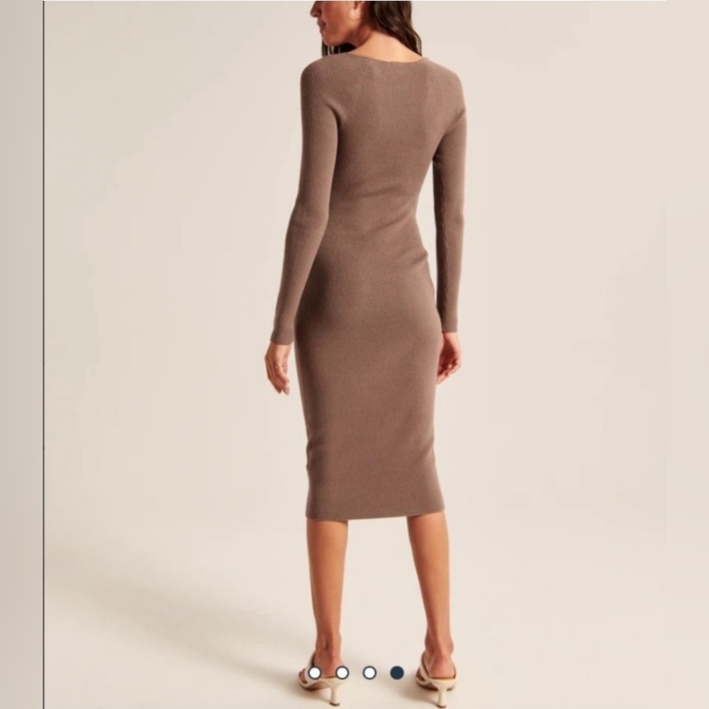 EUC Abercrombie & Fitch Knit Ribbed Cutout Sweater Dress - Picture 13 of 13